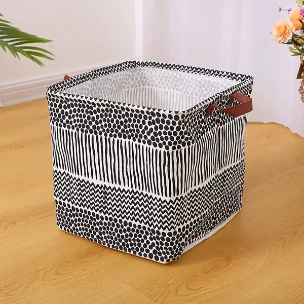 Small Foldable Laundry Basket Hamper Holder Portable Collapsible Laundry Hamper Storage Basket Bin with Handles for Household Items - Image 2