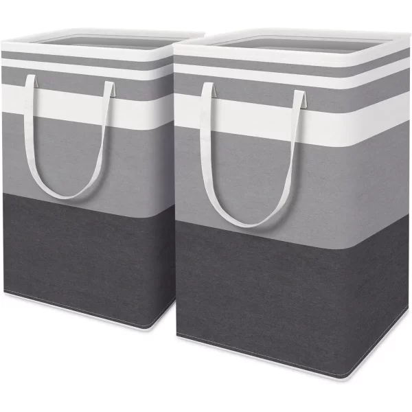 Laundry Basket, 2-Pack 75L Large Collapsible Laundry Hamper Waterproof for Dorm Clothes Toy Storage